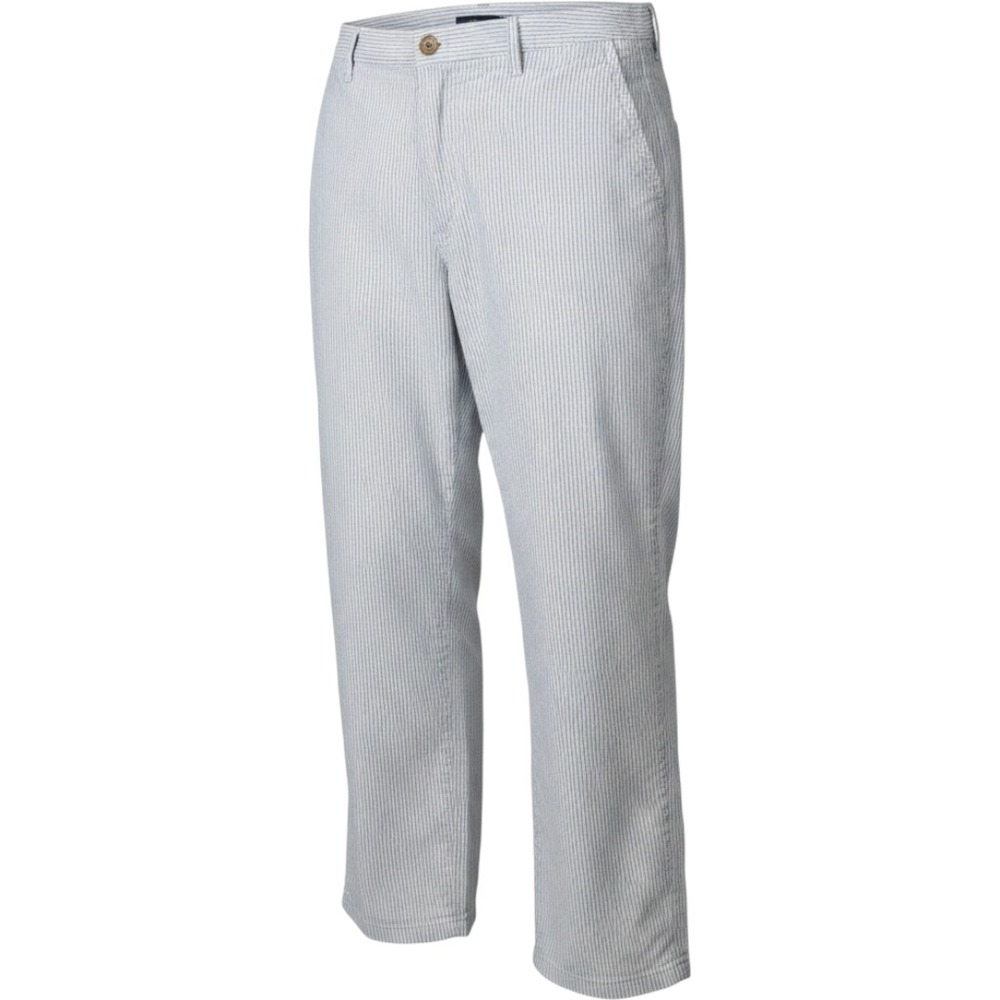 Talbots Relaxed Chino Pants Womens 18WP Blue White Seersucker Striped Cotton